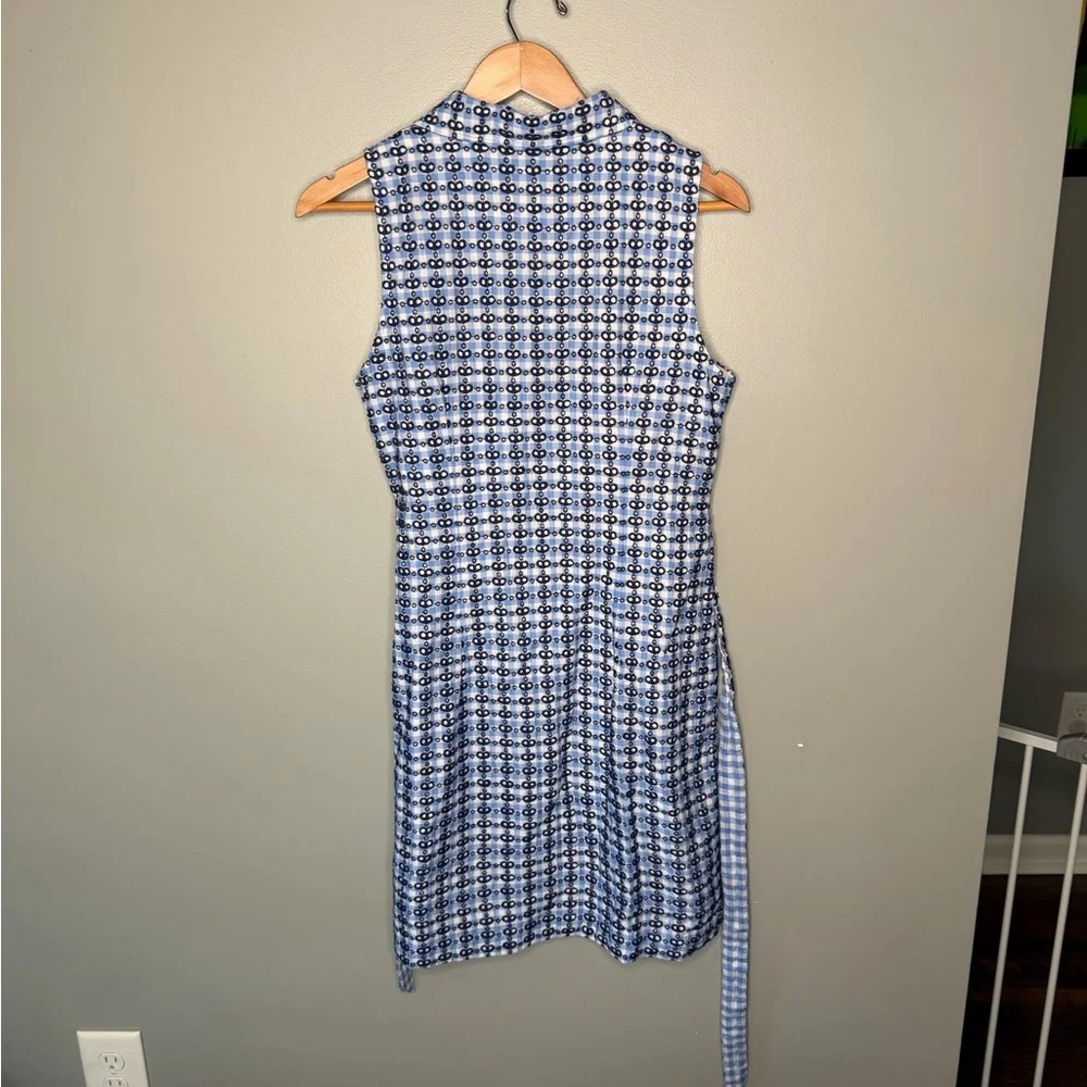 Vineyard Vines Eyelet Gingham Belted Mini Dress - Picture 3 of 11